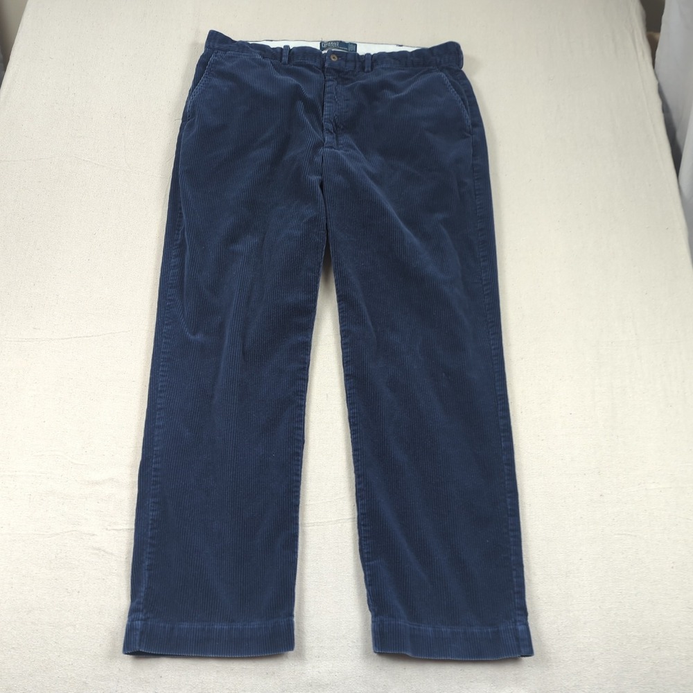 Vintage Polo Ralph Lauren Pants Mens 38x30 Blue‎ Corduroy Distressed